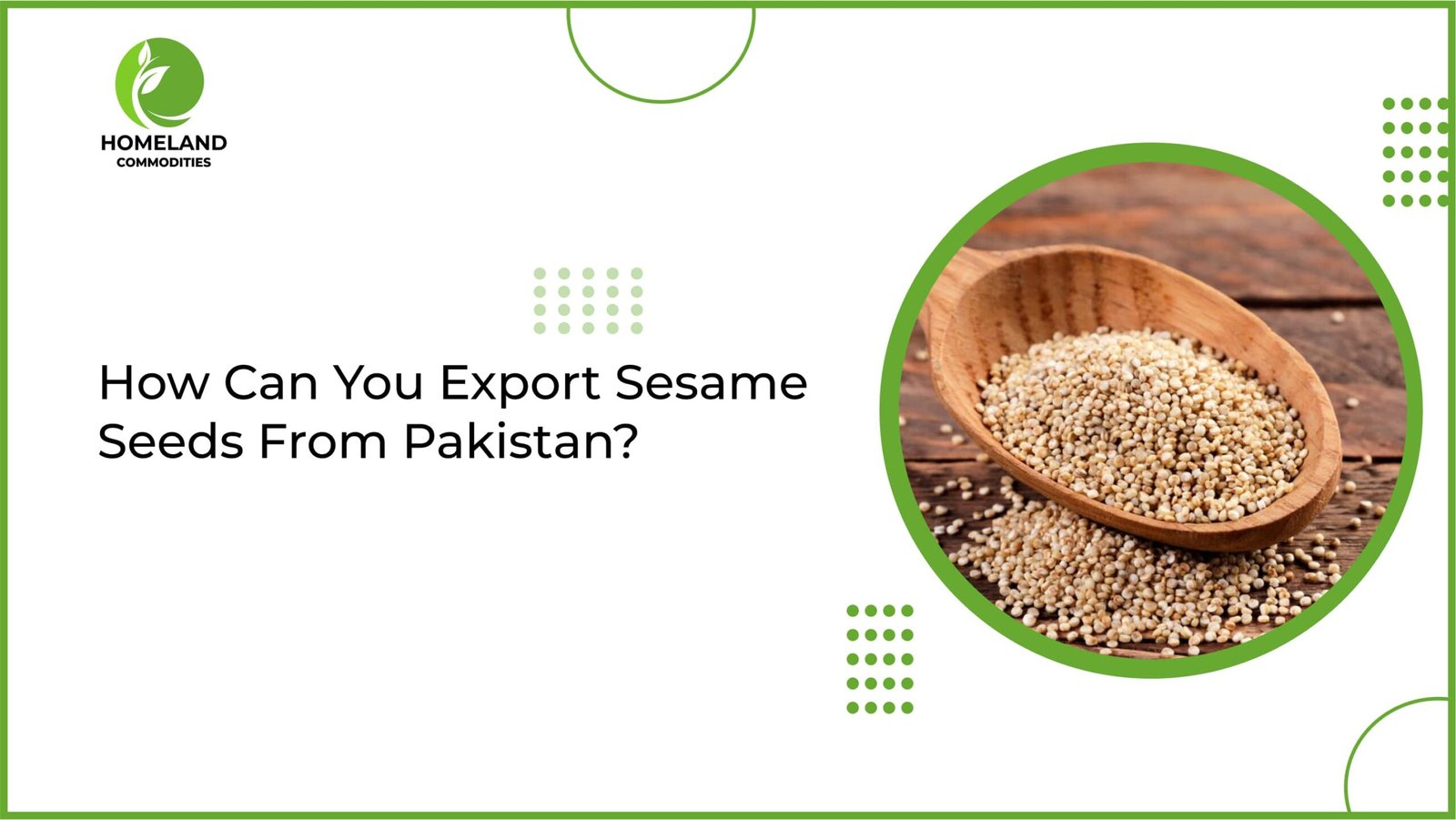 How Can You Export Sesame Seeds from Pakistan?