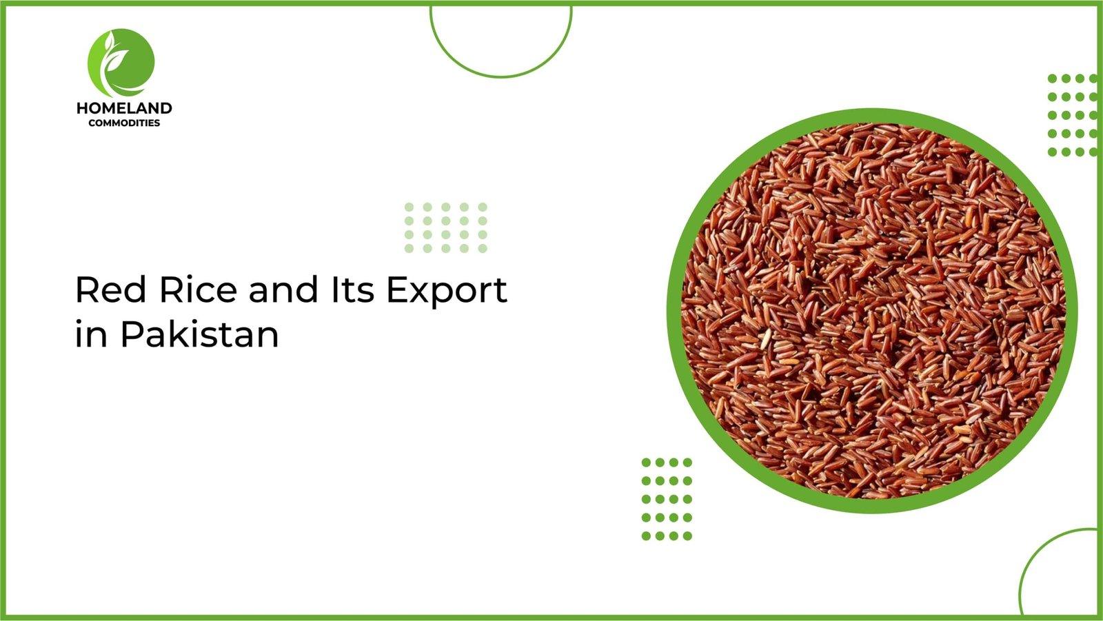 Red Rice and Its Export in Pakistan